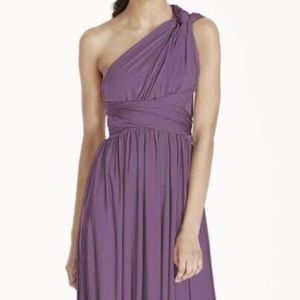 Long Jersey Style-Your-Way 2 Tie Bridesmaid Dress